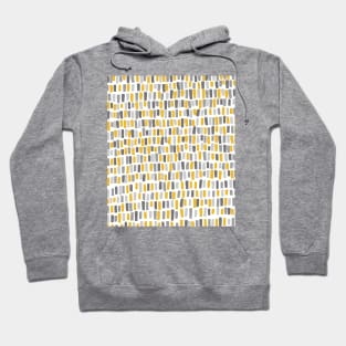 Grey and Mustard Yellow Lines and Stripes Hoodie